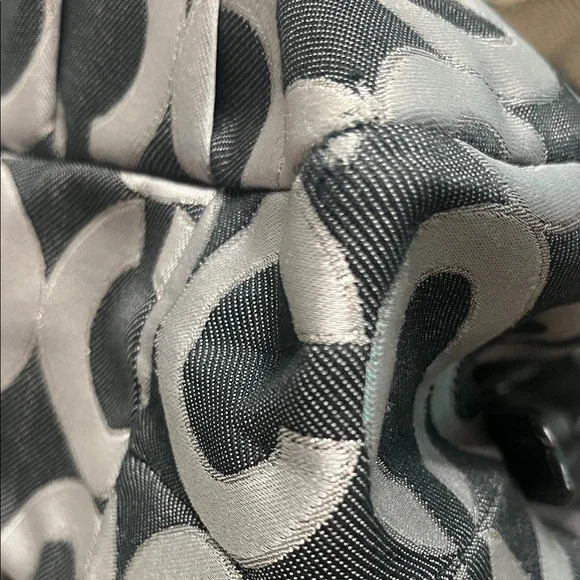 Coach Black Silver and Gray Circle Pattern Shoulder Bag - Picture 14 of 16